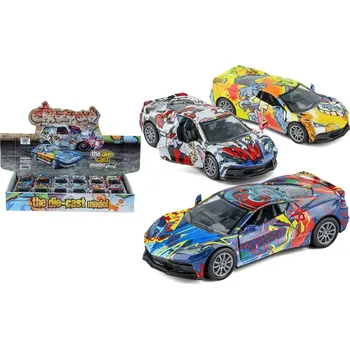 autíčko Wiky Vehicles Auto kovové na zpětné natažení 12 cm