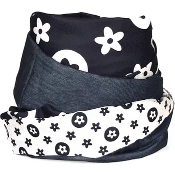 Šátek Luxusní šátek v černé barvě se vzorem, VELIKOST UNI