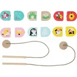 CUBIKA 15580 Kde bydlíme - navlékací set - 14 dřevěných dílů