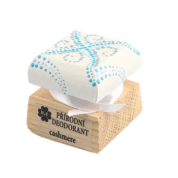 Přírodní krémový deodorant Cashmere - ručně malovaný/bílo-modrá 15 ml