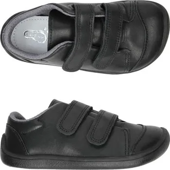 Chlapecké polobotky 3F Celoroční kožené boty bar3foot 3Be28/6-L99 černé, suchý zip, barefoot velikost: 25