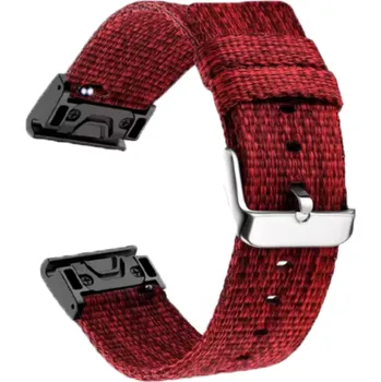 Ostatní příslušenství k chytrým hodinkám Nylonový řemínek s přezkou EasyFit/QuickFit 22 mm na Garmin watch Červená