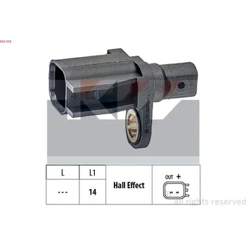 Přislušenství brzdového systému Snímač, počet otáček kol KW 460 018
