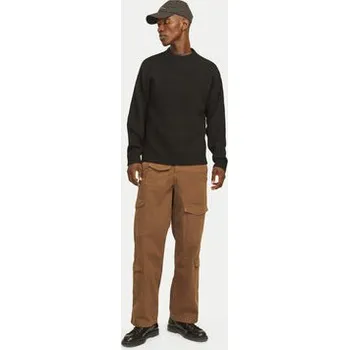 Pánské oblečení Jack & Jones Kalhoty z materiálu Bill 12258307 Hnědá Relaxed Fit 30_32