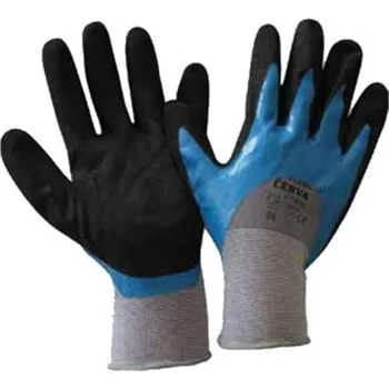 Pracovní rukavice Rukavice pracovní FLAMANT (vel 8), z polyetylénu s&nbsp;nánosem modrého nitrilu