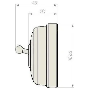 vypínač Tlačítko páčkové 60-312-63