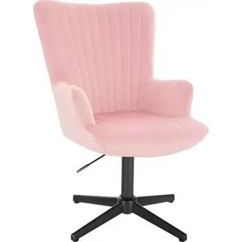 LuxuryForm DESIGN Křeslo AMADEO VELUR na černém kříži - růžové