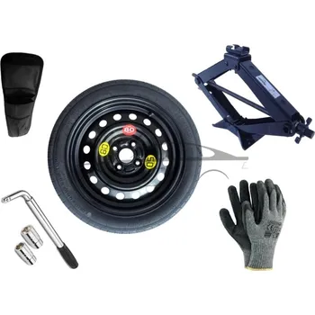 Plechové kolo Sada - Dojezdové kolo VW e-UP! R15 4x100x57,1 + gola klíč + hever + obal na hever