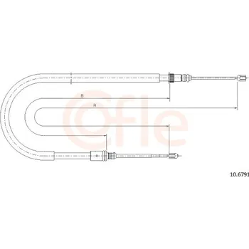 Lanko parkovací brzdy Lanko ruční brzdy COFLE 92.10.6791