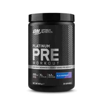 Anabolizér Optimum Nutrition PLATINUM Pre Workout 420 g modrá malina