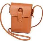 Kabelka na mobil Western s popruhem hnědá