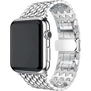 Řemínek na hodinky Elegantní ocelový nerezový řemínek pro Apple Watch Ultra 49mm / 46mm / 45mm / 44mm / 42mm - stříbrný