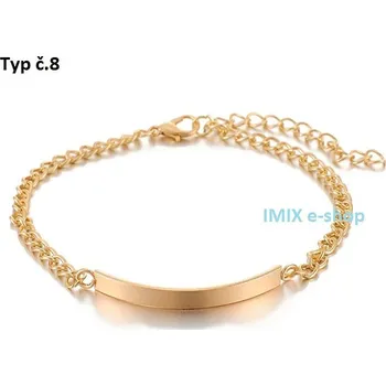 Náramek Tenké zlaté náramky na ruce - VÍCE DRUHŮ Typ č.08