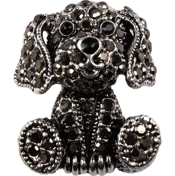 Brož Brož se zirkony, pejsek, černá barva 9001785-2