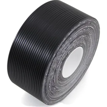 Výstražná páska Černá gumová ochranná protiskluzová páska FLOMA Ribbed - 9,15 m x 10 cm a tloušťka 1,7 mm (80081238) FLOMAT