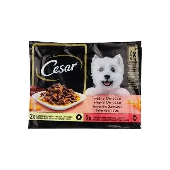 Krmivo pro psa Cesar Selection kapsička ve šťávě 4x100g