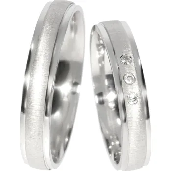 Prsten Zlatnictví Helios Stříbrné snubní prsteny G-132