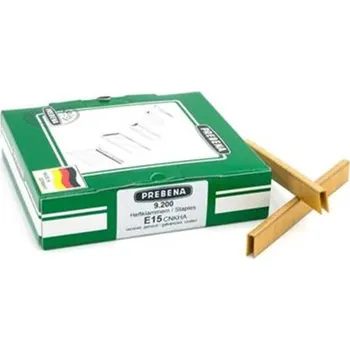 Průmyslová sponka Prebena E-15 CNK HA - Spony do sponkovačky výška 15 mm šíře 5,7 mm, (bal. 9 200ks)