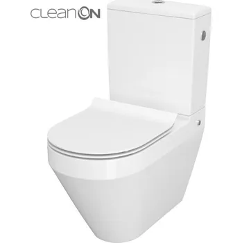 Klozet CERSANIT - WC KOMBI CREA CLEANON 010/020 OVAL, NÁDRŽKA 010 3/5, SEDÁTKO DUR SLIM WO LW ONE K114-023-B-SET CERSANIT