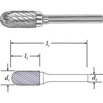 Fréza SGS 22275 (SC-42M) - Fréza technická SC-42M válcová s rádiusem pr. 3,0x14mm, stopka 3mm