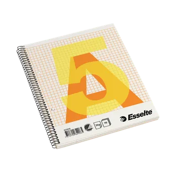 Sešit Blok se spirálou Esselte A5, čtverečkovaný, 70 listů