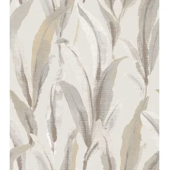 Tapeta Cristiana Masi by Parato Vliesová tapeta na zeď, listy, šedo-béžová, 39001, Arché, Cristiana Masi by Parato, velikost 10,05 x 0,53 m