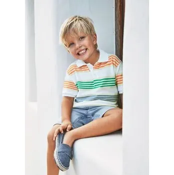 Chlapecké tričko dětské pruhované tričko polo Mayoral 3108-43 multicolor velikost 122