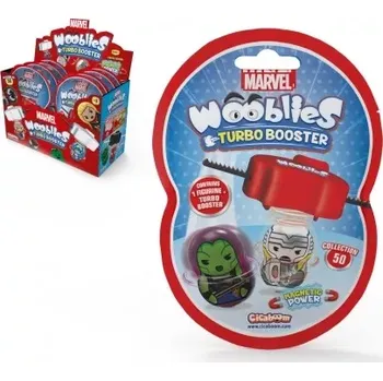 Figurka Wooblies Turbo Booster magnetické figurky MARVEL 4 cm – balíček s vystřelovačem