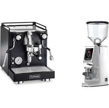 Kávovar La Pavoni Cellini Classic, black + Eureka Atom W 65, chrome