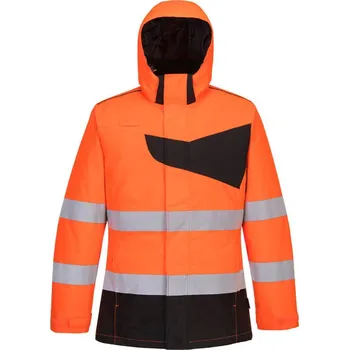 pracovní bunda PORTWEST Bunda PW2 Hi-Vis PW261, zimní, reflexní POR-PW261OBR4XL 4XL Oranžová/černá