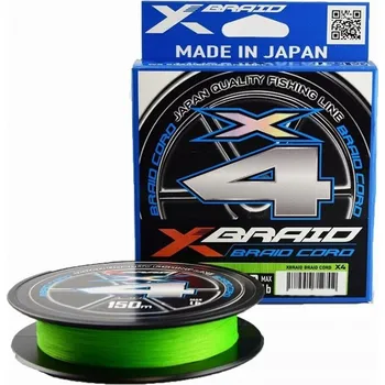 Pletená Šňůra YGK X-Braid Cord X4 150m Zelená #PE0,3 0,09mm/2,7kg