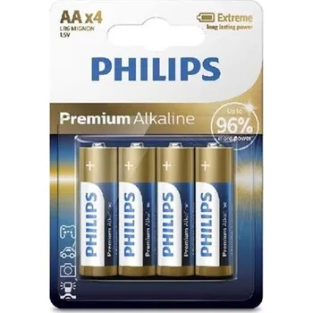 Článková baterie Philips Premium Alkaline AA/LR6 4KS LR6M4B/10 tužkové alkalické baterie