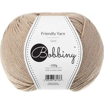 Příze Bobbiny bavlněná příze FRIENDLY YARN 1,5mm sand