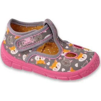 Dívčí bačkory BEFADO 630P015 dívčí bačkorky růžové liška 18 630P015_18