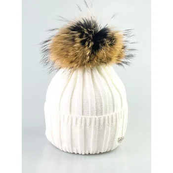 Čepice Nádherná dámská čepice s bambulí Andrea - sněhově bílá, Varianta: Čepice, VELIKOST UNI