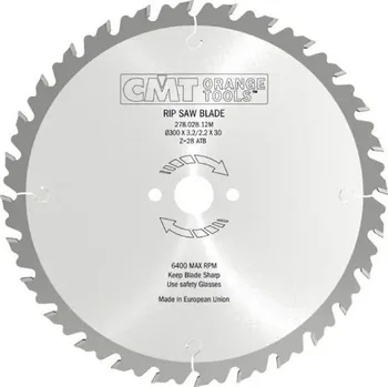 Pilový kotouč CMT Orange Tools C27802812V - Kotouč rozmítací pr. 300x3,2x70 mm, 28 zubů, INDUSTRIAL