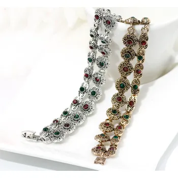 Náramek Orientální náramek Asira zdobený - zlatý, stříbrný Zlatá