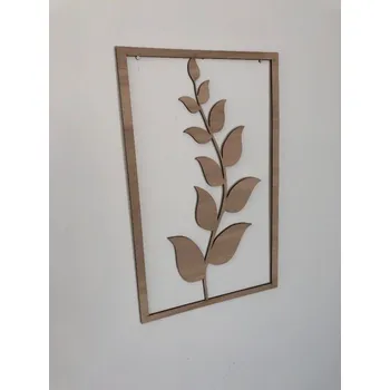 Obraz Home Deco 3D dřevěná dekorace na zeď - Listy 30x50cm