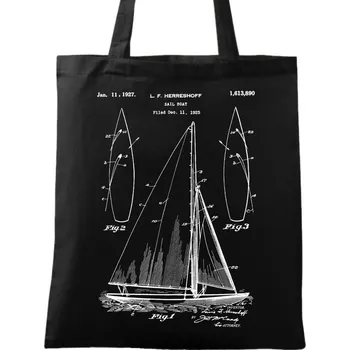 Bavlněná taška Plachetnice Patent L. F. Herreschoffa (Barva: Černá)