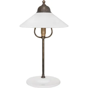 Lampička Ceramiche Stolní lampa Ike, mosaz antická mosaz, bílá 1 x 40 W - Doprava zdarma