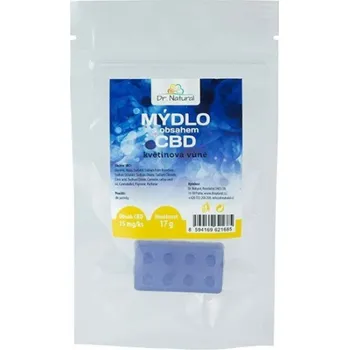 Mýdlo Dr. Přírodní mýdlo s obsahem CBD, 17g, květinové, s antioxidanty, Dr. Přírodní