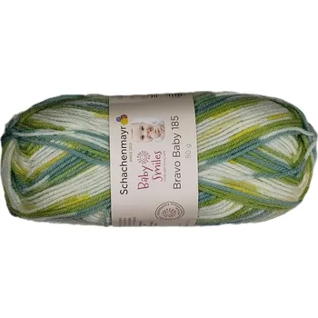 Příze Příze BRAVO BABY ombré 185, 50g, melír zelená