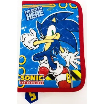 Penál Penál Sonic nevybavený dvě chlopně modrý