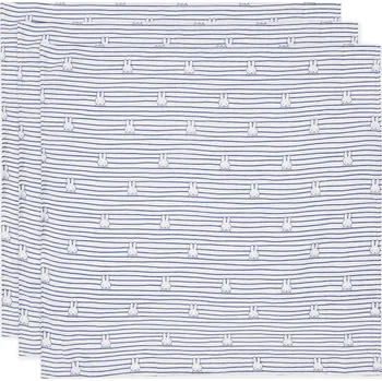 Jollein Plenky 3 ks 70x70 cm Miffy Stripe Navy 70x70 modrá