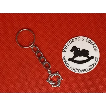 HandMade by VeJa Přívěšek na klíče - zamilovaní delfínci