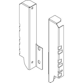 Nábytkové kování BLUM Držák zad "C" L+P šedý pro dřezovou zásuvku TBX antaro