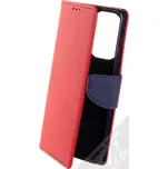 1Mcz Fancy Book flipové pouzdro pro Xiaomi Redmi Note 13 Pro Plus 5G červená modrá (red blue)