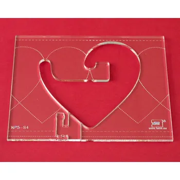 Příslušenství k šicímu stroji Quiltovací pravítko bordura srdce NP5-S4 (5 mm)