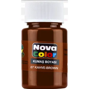 Speciální výtvarná barva Barva na textil hnědá 30ml NOVA COLOR-165 (135)