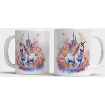 Hrnek s jednorožcem III - Bílá